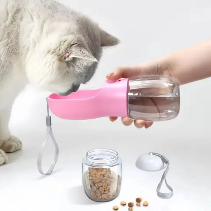 Portable 2-in-1 Water and Food Bottle