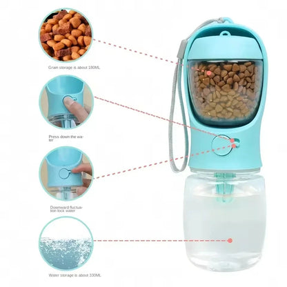 Portable 2-in-1 Water and Food Bottle